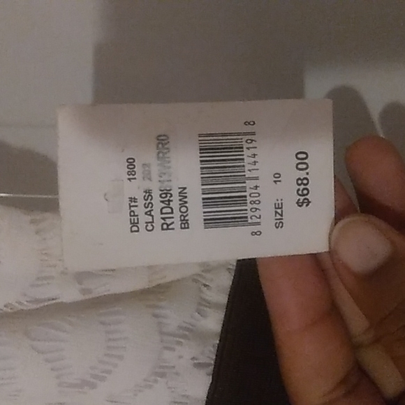 Rabbit rabbit rabbit Designs dress size 10 with white, blue, and dark brown hues - Picture 3 of 5